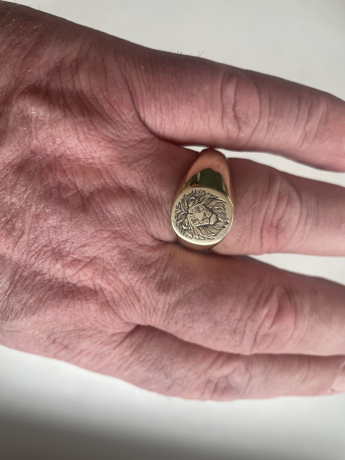 Individuell gefertigter Ring mit Löwen-Motiv aus der Goldschmiede Ulrike Peuker in Rostock KTV (2)